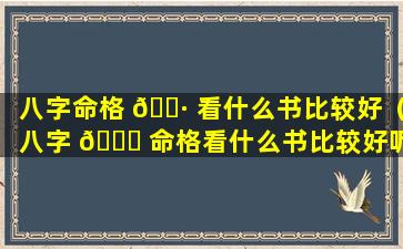 八字命格 🌷 看什么书比较好（八字 🕊 命格看什么书比较好呢）